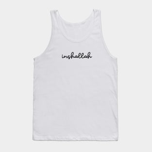 inshallah - black Tank Top